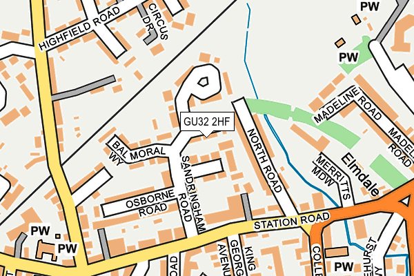 GU32 2HF map - OS OpenMap – Local (Ordnance Survey)