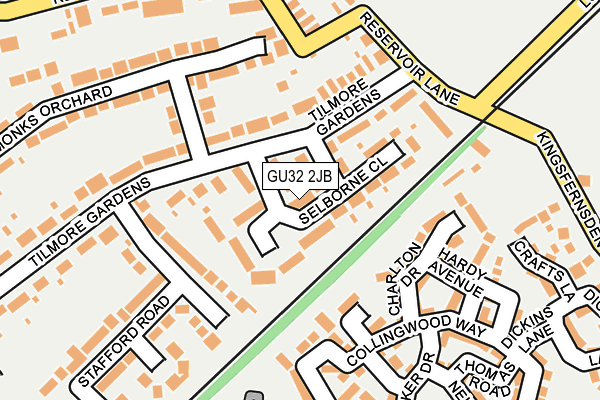 GU32 2JB map - OS OpenMap – Local (Ordnance Survey)