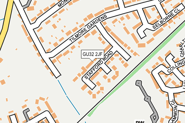 GU32 2JF map - OS OpenMap – Local (Ordnance Survey)
