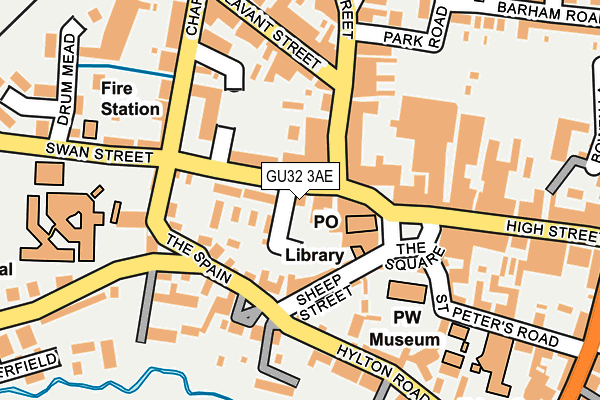 GU32 3AE map - OS OpenMap – Local (Ordnance Survey)