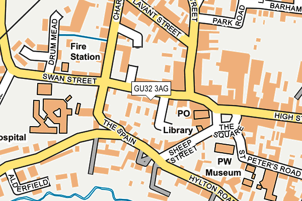 GU32 3AG map - OS OpenMap – Local (Ordnance Survey)