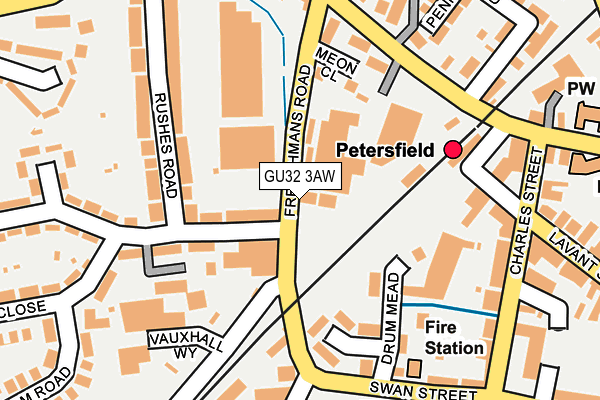 GU32 3AW map - OS OpenMap – Local (Ordnance Survey)