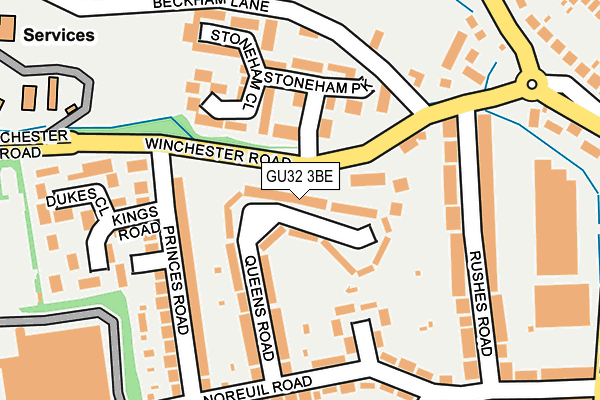 GU32 3BE map - OS OpenMap – Local (Ordnance Survey)