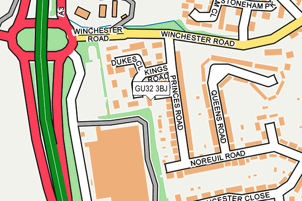 GU32 3BJ map - OS OpenMap – Local (Ordnance Survey)