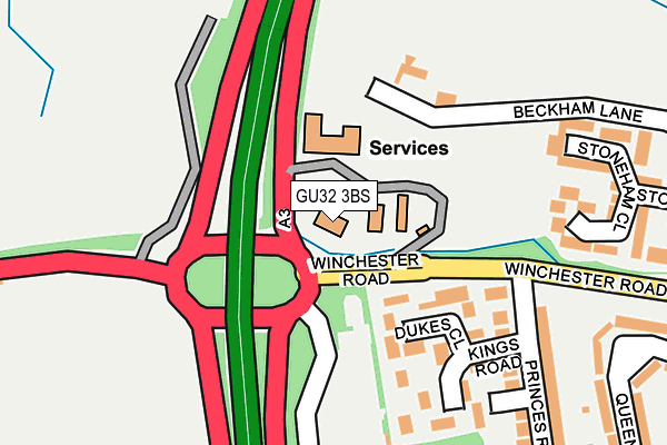 GU32 3BS map - OS OpenMap – Local (Ordnance Survey)