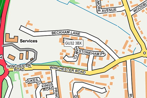 GU32 3BX map - OS OpenMap – Local (Ordnance Survey)