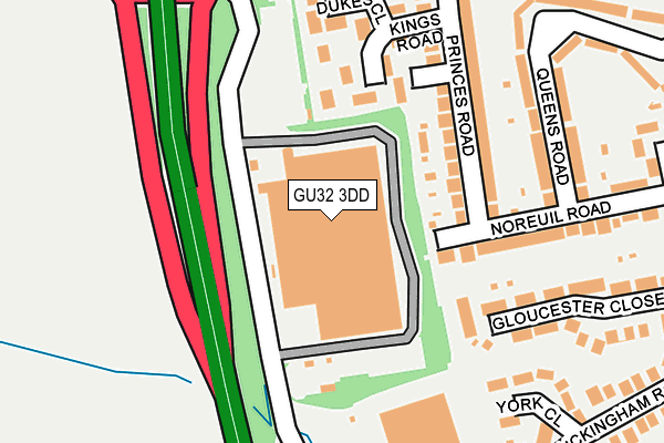 GU32 3DD map - OS OpenMap – Local (Ordnance Survey)