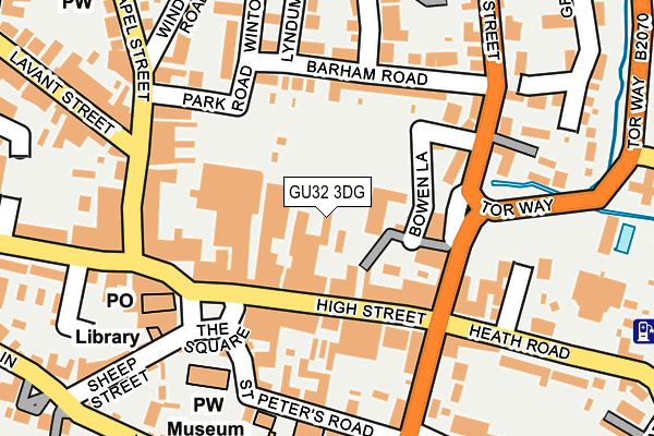 GU32 3DG map - OS OpenMap – Local (Ordnance Survey)