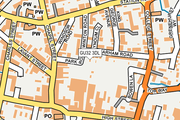 GU32 3DL map - OS OpenMap – Local (Ordnance Survey)