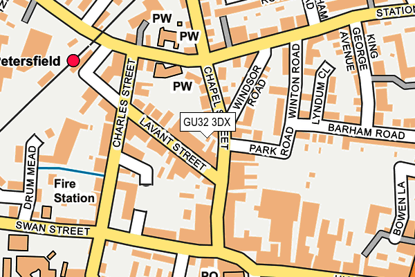 GU32 3DX map - OS OpenMap – Local (Ordnance Survey)