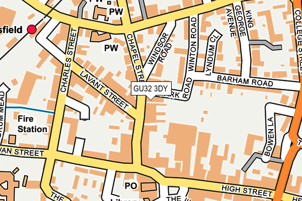 GU32 3DY map - OS OpenMap – Local (Ordnance Survey)