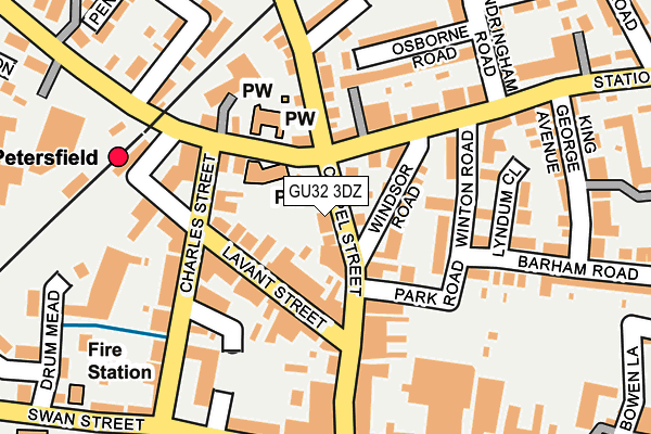 GU32 3DZ map - OS OpenMap – Local (Ordnance Survey)