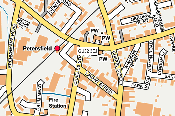 GU32 3EJ map - OS OpenMap – Local (Ordnance Survey)