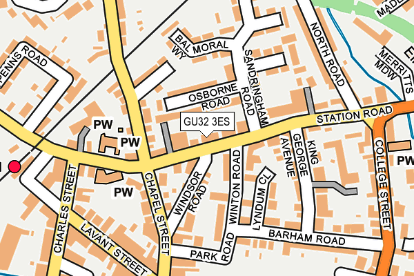 GU32 3ES map - OS OpenMap – Local (Ordnance Survey)