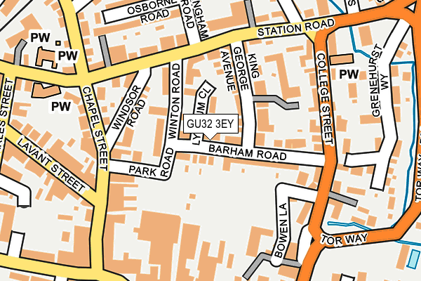 GU32 3EY map - OS OpenMap – Local (Ordnance Survey)