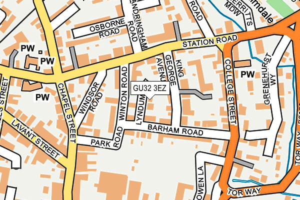 GU32 3EZ map - OS OpenMap – Local (Ordnance Survey)