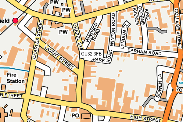 GU32 3FB map - OS OpenMap – Local (Ordnance Survey)