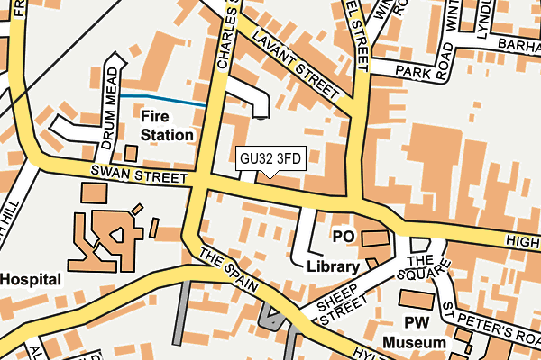 GU32 3FD map - OS OpenMap – Local (Ordnance Survey)
