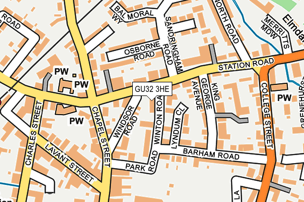 GU32 3HE map - OS OpenMap – Local (Ordnance Survey)