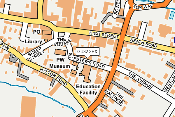 GU32 3HX map - OS OpenMap – Local (Ordnance Survey)