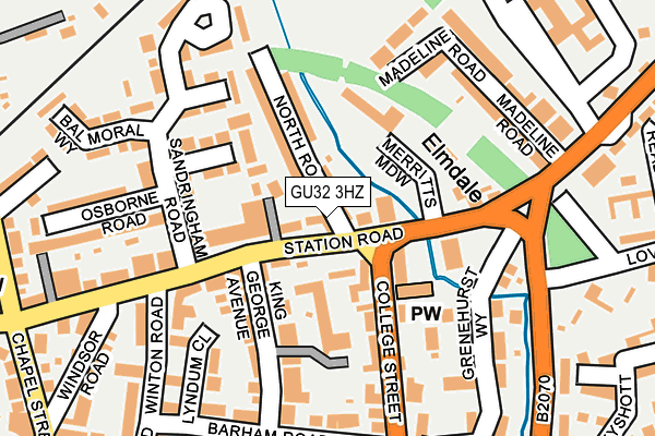 GU32 3HZ map - OS OpenMap – Local (Ordnance Survey)
