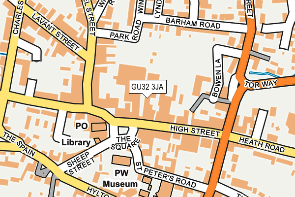 GU32 3JA map - OS OpenMap – Local (Ordnance Survey)