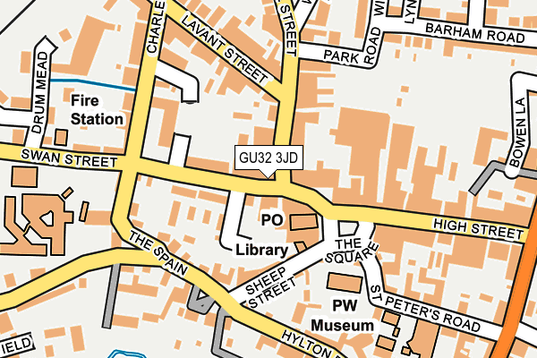 GU32 3JD map - OS OpenMap – Local (Ordnance Survey)