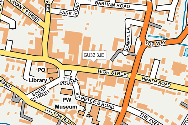 GU32 3JE map - OS OpenMap – Local (Ordnance Survey)