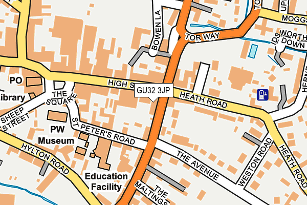 GU32 3JP map - OS OpenMap – Local (Ordnance Survey)