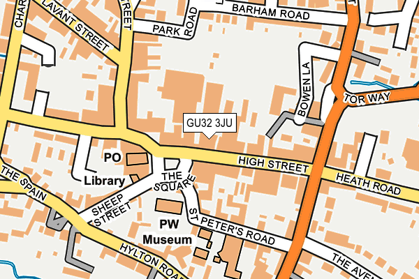 GU32 3JU map - OS OpenMap – Local (Ordnance Survey)