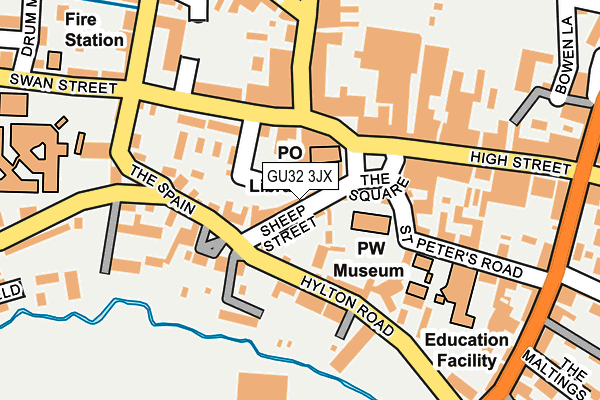 GU32 3JX map - OS OpenMap – Local (Ordnance Survey)