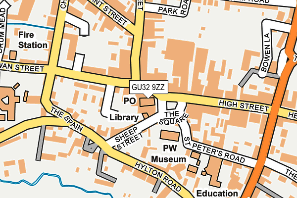 GU32 9ZZ map - OS OpenMap – Local (Ordnance Survey)