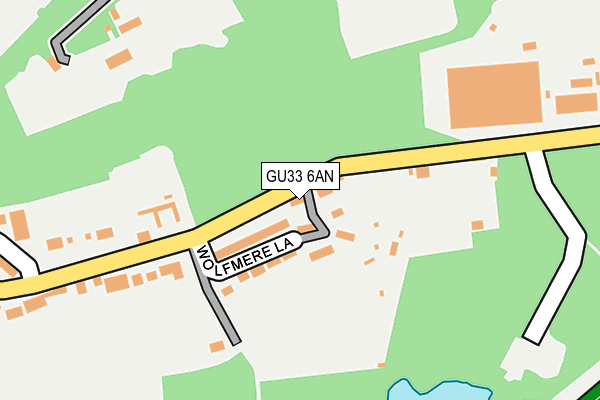 GU33 6AN map - OS OpenMap – Local (Ordnance Survey)