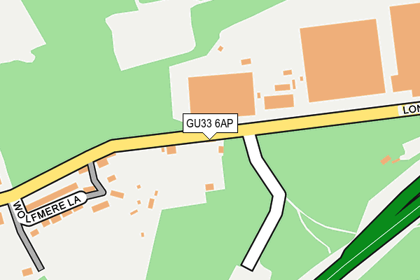 GU33 6AP map - OS OpenMap – Local (Ordnance Survey)