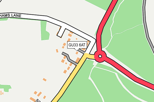 GU33 6AT map - OS OpenMap – Local (Ordnance Survey)