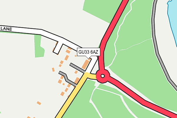GU33 6AZ map - OS OpenMap – Local (Ordnance Survey)