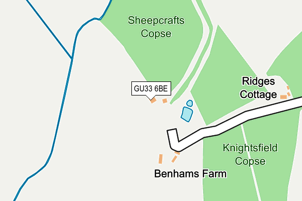 GU33 6BE map - OS OpenMap – Local (Ordnance Survey)