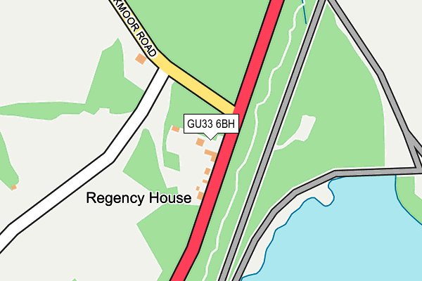 GU33 6BH map - OS OpenMap – Local (Ordnance Survey)