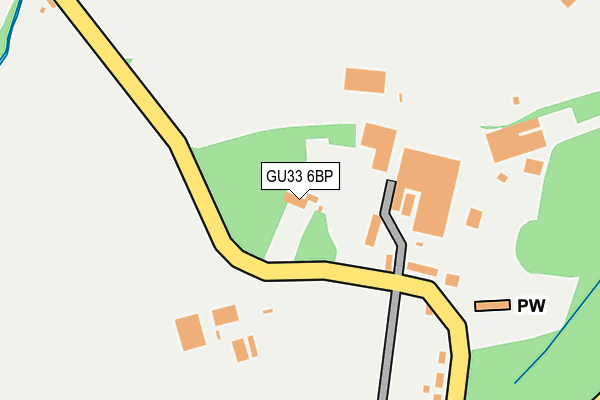 GU33 6BP map - OS OpenMap – Local (Ordnance Survey)