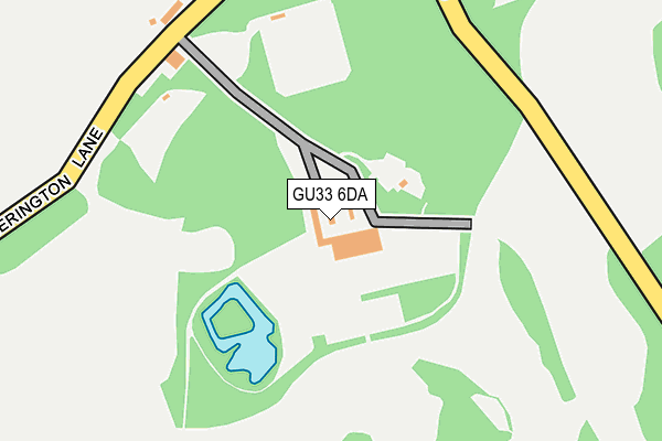 GU33 6DA map - OS OpenMap – Local (Ordnance Survey)