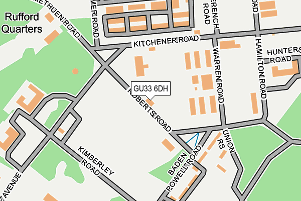 GU33 6DH map - OS OpenMap – Local (Ordnance Survey)