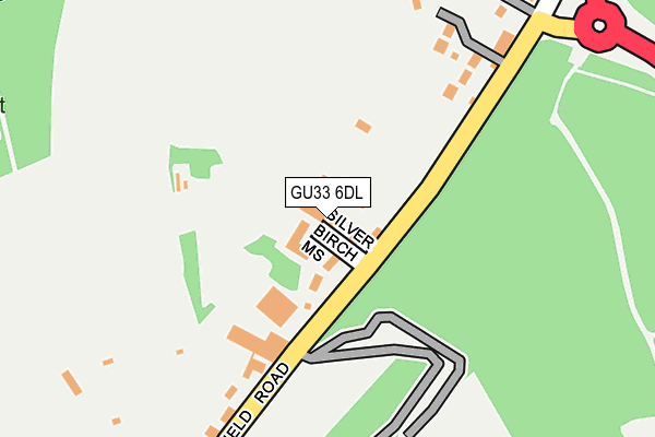 GU33 6DL map - OS OpenMap – Local (Ordnance Survey)