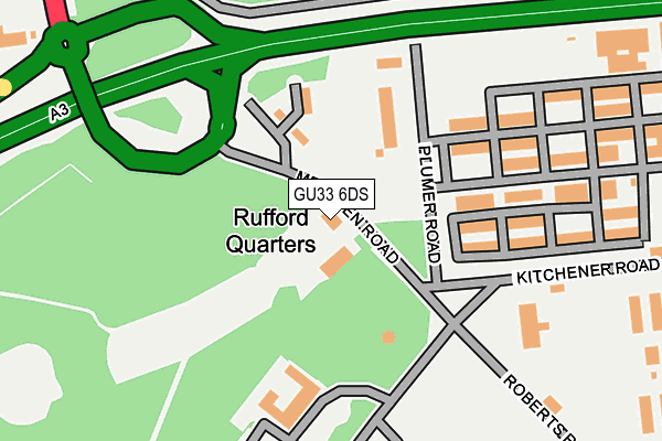 GU33 6DS map - OS OpenMap – Local (Ordnance Survey)