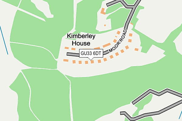 GU33 6DT map - OS OpenMap – Local (Ordnance Survey)