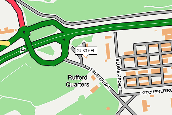 GU33 6EL map - OS OpenMap – Local (Ordnance Survey)