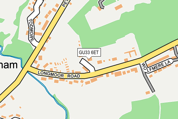 GU33 6ET map - OS OpenMap – Local (Ordnance Survey)