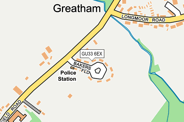 GU33 6EX map - OS OpenMap – Local (Ordnance Survey)