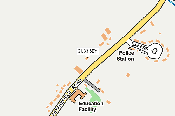 GU33 6EY map - OS OpenMap – Local (Ordnance Survey)
