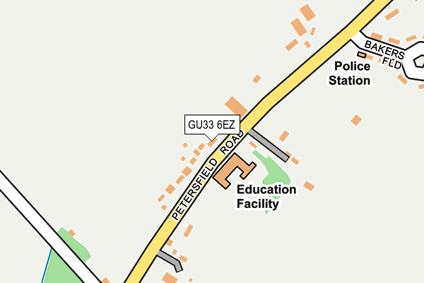 GU33 6EZ map - OS OpenMap – Local (Ordnance Survey)