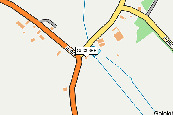 GU33 6HF map - OS OpenMap – Local (Ordnance Survey)